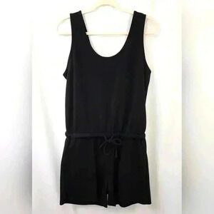 Gaiam Hudson Sleeveless tank Short Romper Black One Piece Size Large